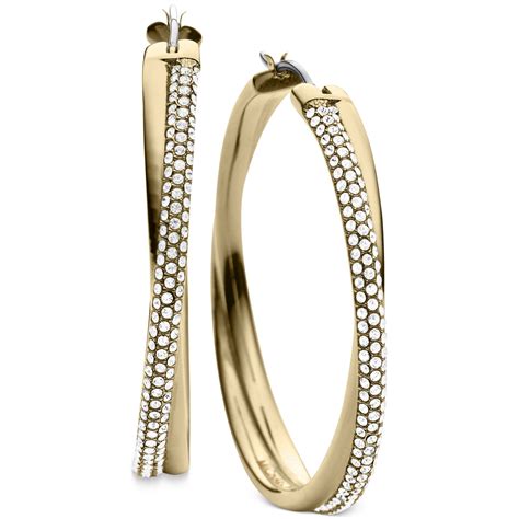 cheap michael kors earrings|michael kors large hoop earrings.